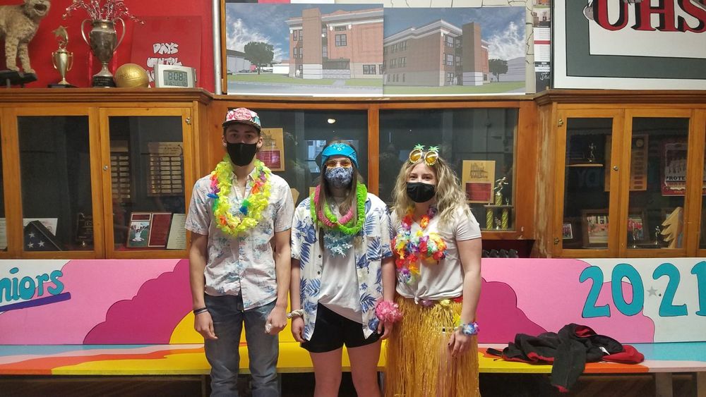 Grady Fite, Kaylee Lantis and Kylie Marriott are pictured left to right